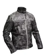 Mens Vintage Retro Distressed Black Antique Jacket 4