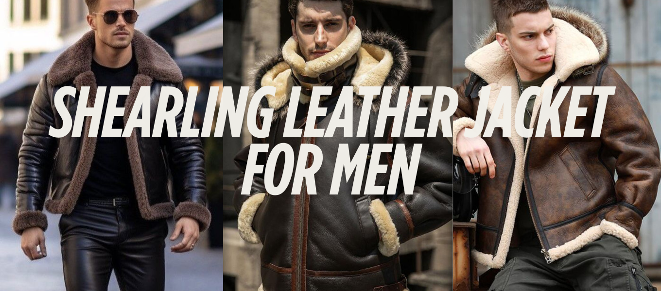 Shearling Leather Jacket For Men