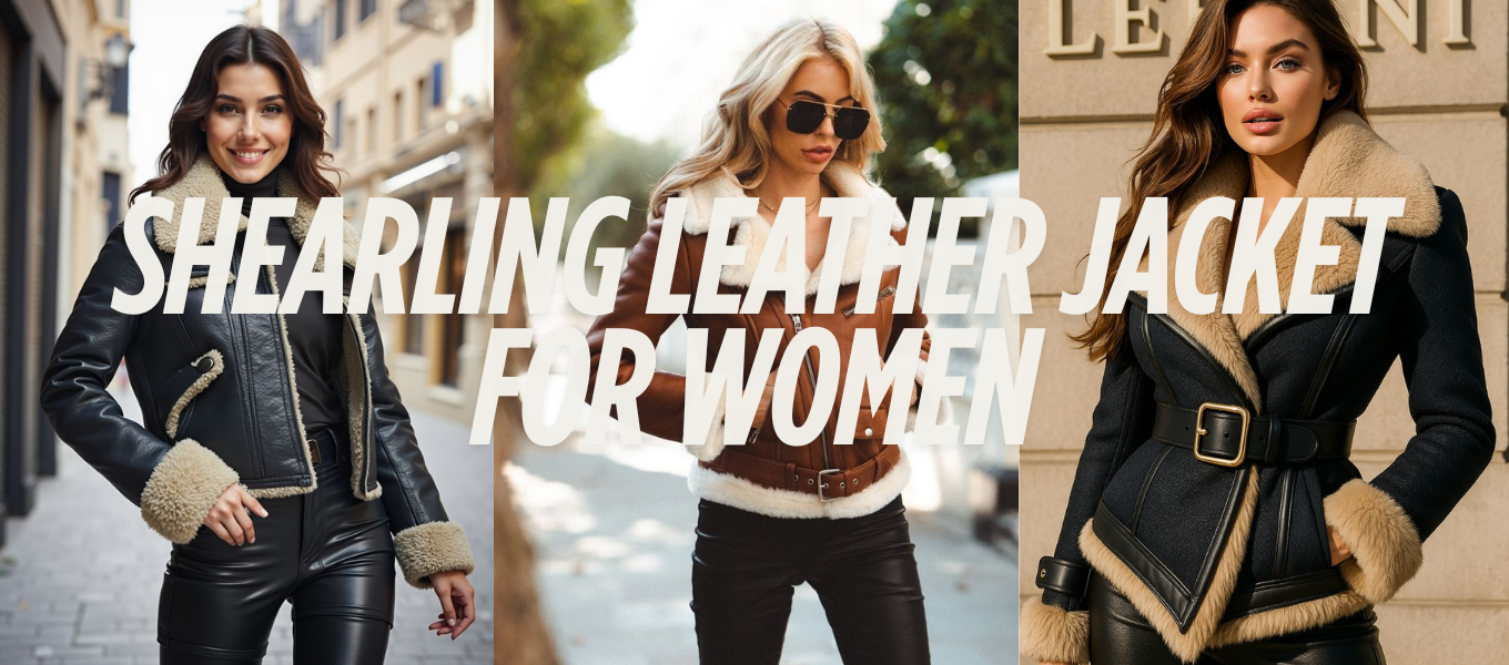 Shearling Leather Jacket For Women