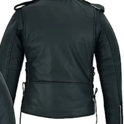 Women’s Classic Motorcycle Leather Jacket 2