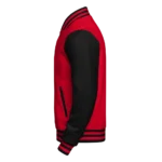 Casual Red and Black Varsity Jacket 3