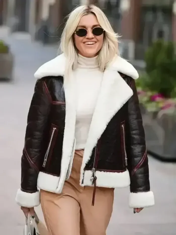 Ashley Roberts Heart FM Show Shearling Jacket