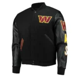 Washington Commanders Black Varsity Jacket 1