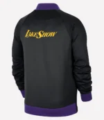 Los Angeles Lakers 2025 City Edition Authentic Showtime Performance Full-Zip Black Jacket