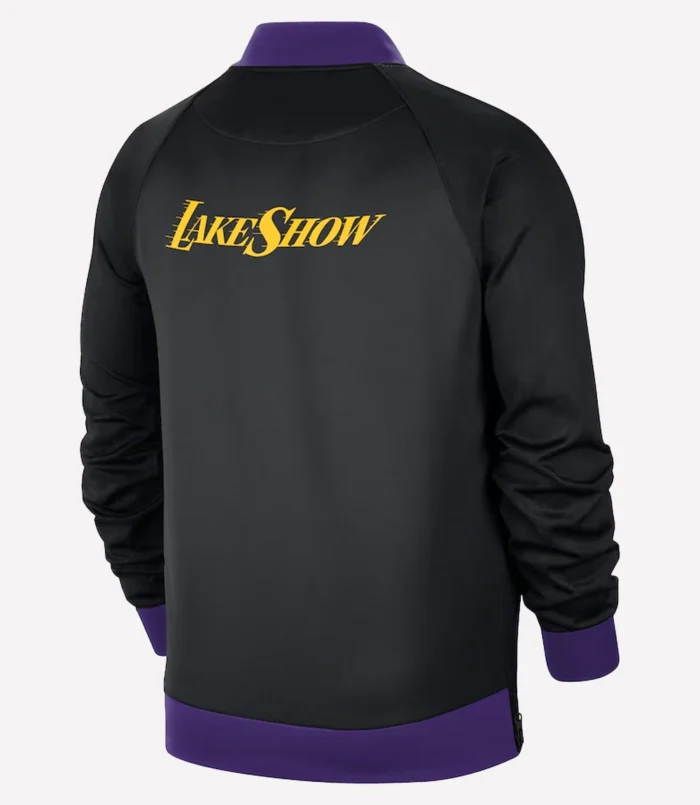 Los Angeles Lakers 2025 City Edition Authentic Showtime Performance Full-Zip Black Jacket