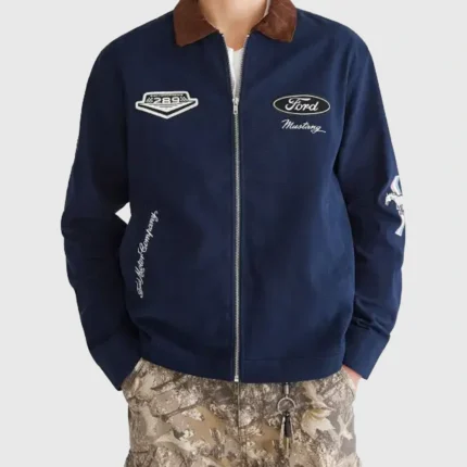 Aeropostale Ford Mustang Motor Co. Twill Blue Jacket