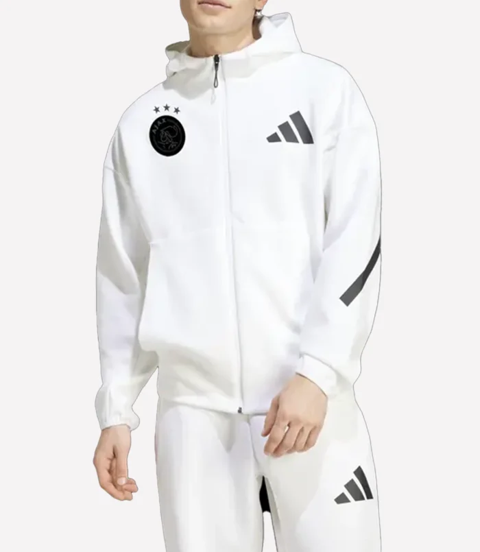 Ajax Adidas ZNE White Hoodie Jacket
