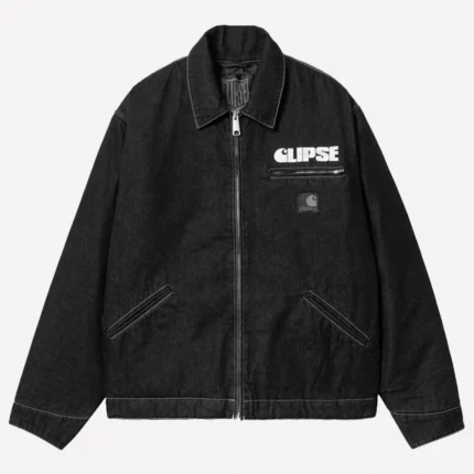 Carhartt WIP x Clipse OG Detroit Black Zip-up Cotton Jacket