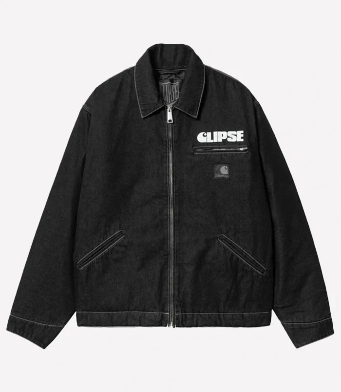Carhartt WIP x Clipse OG Detroit Black Zip-up Cotton Jacket