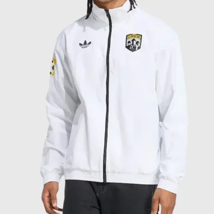 Columbus Crew adidas Originals 2025 Archive Collection Anthem White Full-Zip Jacket