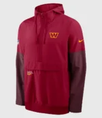 Burgundy Washington Commanders Sideline Alt Pack Anorak Half-Zip Hoodie Jacket