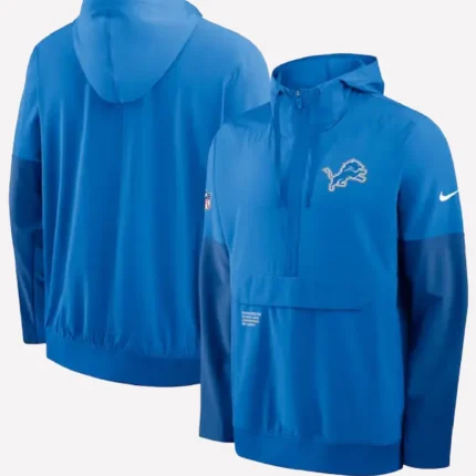 Detroit Lions Sideline Anorak Half-Zip Hooded Jacket