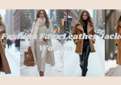 Fall Fashion Faux Leather Jacket Women BANNER