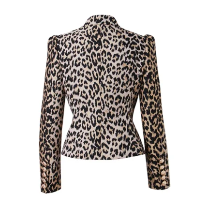 Leopard Premium Gold Button Blazer Jacket 2