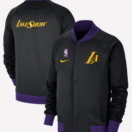 2025 Los Angeles Lakers Showtime Performance Full-Zip Jacket Black