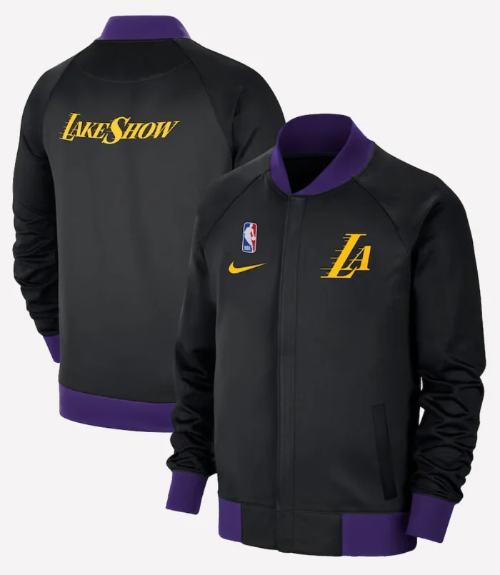 2025 Los Angeles Lakers Showtime Performance Full-Zip Jacket Black