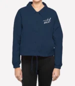 Women's New Era 2025 MLB All-Star Game Cropped Full-Snap Navy Jacket