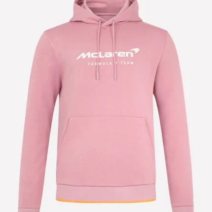 McLaren F1 Essential Pink Logo Pullover Fleece Hoodie