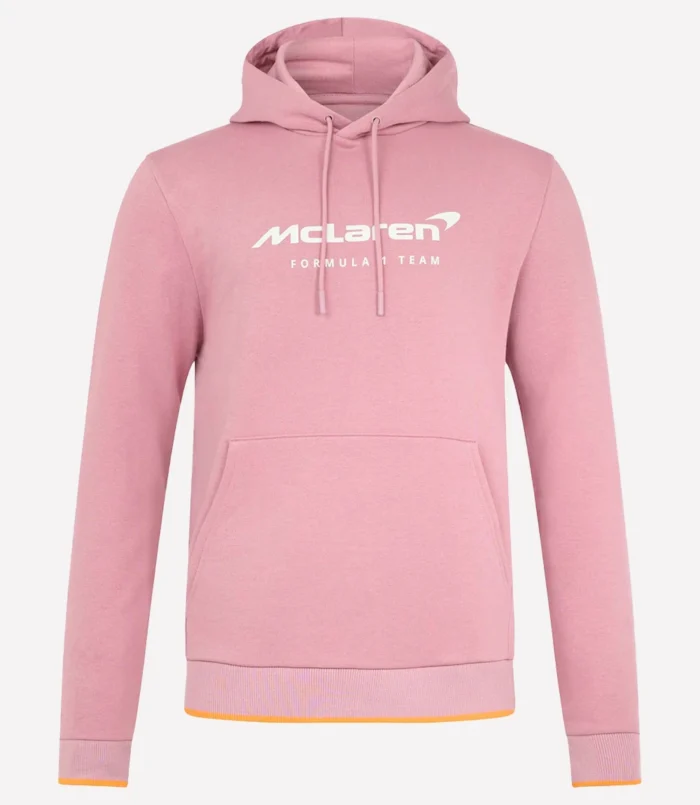 McLaren F1 Essential Pink Logo Pullover Fleece Hoodie