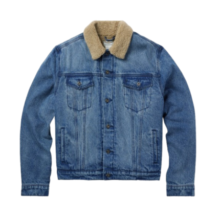 Men Sherpa Collar Denim Jacket 1