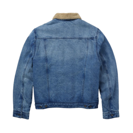 Men Sherpa Collar Denim Jacket 2