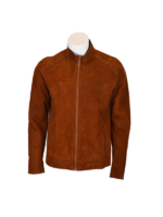 Men's Bomber Biker Suede Leather Jacket 1