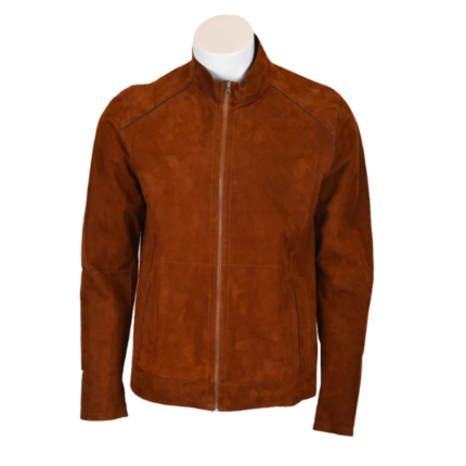Men's Bomber Biker Suede Leather Jacket 1