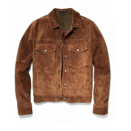 Men's Brown Premium Suede Leather Jacket 1
