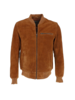 Men's Brown Suede Moto Biker Jacket 1