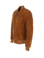 Men's Brown Suede Moto Biker Jacket 3