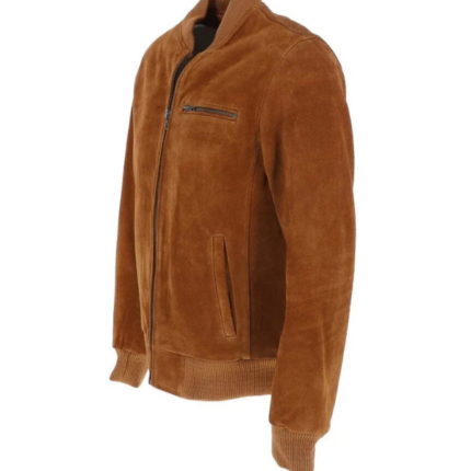 Men's Brown Suede Moto Biker Jacket 3