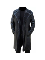 Men's Trench Leather Long Coat 1