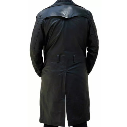 Men's Trench Leather Long Coat 2