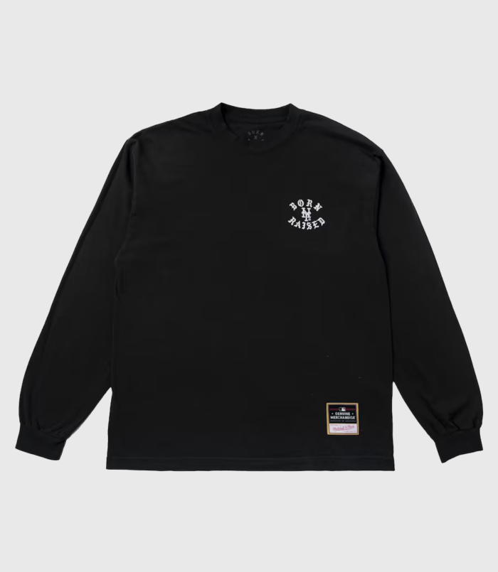 New York Mets Mitchell & Ness Born X Raised in New York Long Sleeve Arch T-Shirt