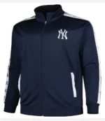 New York Yankees Big & Tall Tricot Track Full-Zip Navy Jacket