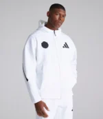 adidas Newcastle United FC Z.N.E. White Fleece Hoodie