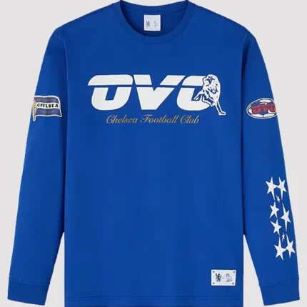Chelsea X OVO Long Sleeve Royal Blue Pullover Tee Shirt