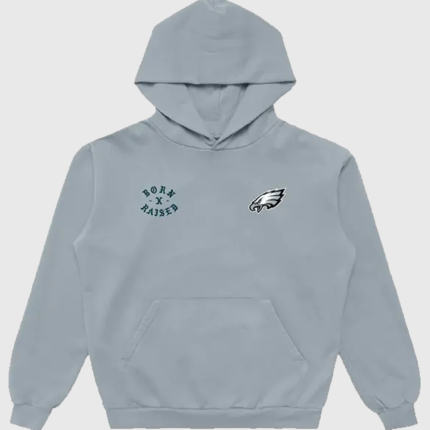 Philadelphia Eagles Born x Raised Pullover Grey Fleece Hoodie