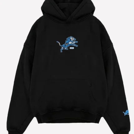SANA x Detroit Lions Skeleton Black Fleece Hoodie