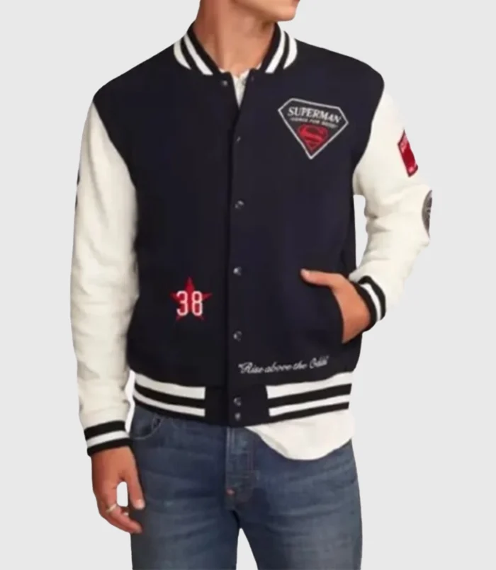 Cleveland Limited‑Edition Superman Force For Good x Lucky Brand Bomber Varsity Jacket