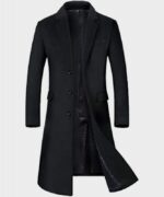 Winter Mens Black Gentlemen Trench Coat 2