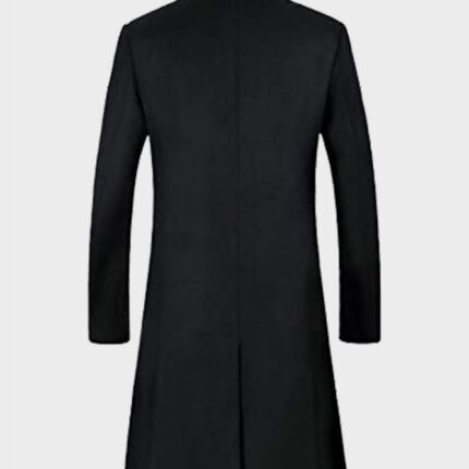 Winter Mens Black Gentlemen Trench Coat 3