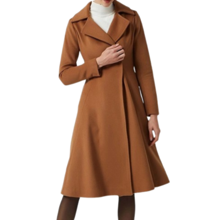 Women's Brown Premium Wool Coat 2