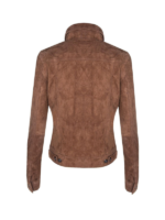 Women's Tan Brown Suede Leather Jacket 3