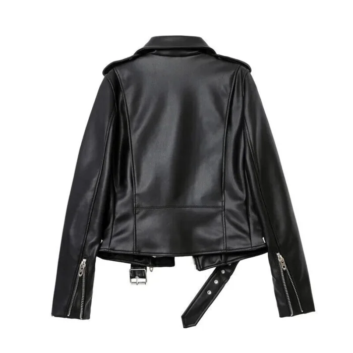 women faux leather jacket 2