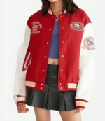 San Francisco 49ers Aeropostale Varsity Bomber Jacket For Sale