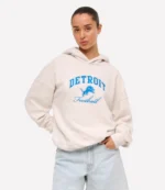 Detroit Lions Abercrombie Sunday White Pullover Hoodie