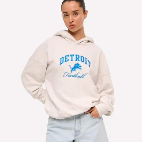 Detroit Lions Abercrombie Sunday White Pullover Hoodie