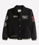Abercrombie McLaren Black Varsity Bomber Jacket