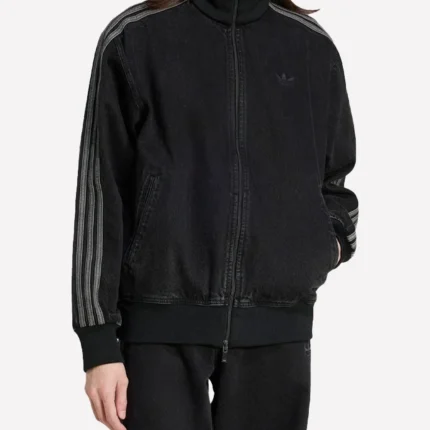 Adidas Originals Zip-up Black Denim Jacket